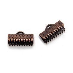 混合鉄リボンカシメエンドパーツ  ニッケルフリー  ミックスカラー  7x13mm  穴：2mm  約470個/200g&nbsp;E005Y-M