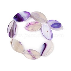 Natural Purple Banded Agate Beads Strands&nbsp;G-C141-A01-01