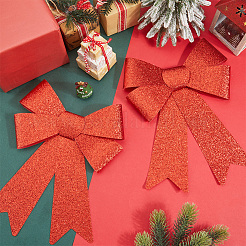 Christmas PVC Glitter Bowknot&nbsp;AJEW-SP0003-72B-01