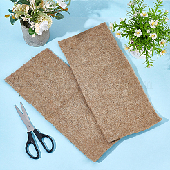 マイクログリーン用のジュート繊維栽培マット  長方形  バリーウッド  330x140x4mm&nbsp;DIY-WH0678-123
