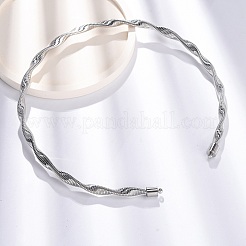 6.5mm Twist Iron Chain Necklaces&nbsp;NJEW-G163-01P