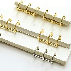 ルーズリーフブック手帳用アイアン製リングバインダー  ゴールドカラー  42x20mm  穴：18mm&nbsp;TOOL-PH0017-40G