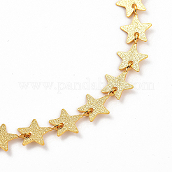 Star Brass Link Chain Necklaces&nbsp;NJEW-JN02949