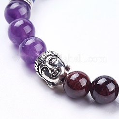 Chakra Natural Mixed Stone Stretch Bracelets&nbsp;BJEW-JB03660-02