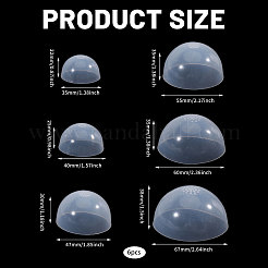 6Pcs 6 Styles Silicone Doll Head Wig Caps&nbsp;DOLL-GL0001-05