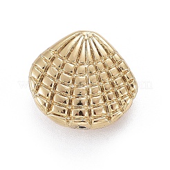 合金ビーズ  鉛フリー＆ニッケルフリー＆カドミウムフリー  ホタテ貝殻  14KGP本金メッキ  12x13.5x4mm  穴：1mm&nbsp;X-TIBEB-A004-007G-NR
