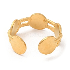 304 Stainless Steel Open Cuff Ring&nbsp;RJEW-K248-09G