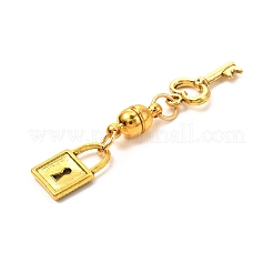 Round Brass Magnetic Clasps with Loops&nbsp;FIND-JF00095-03