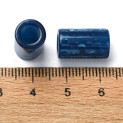レジンヨーロピアンビーズ  大きな穴列ビーズ  ミディアムブルー  15x9x9mm  穴：5mm&nbsp;RESI-U008-01F