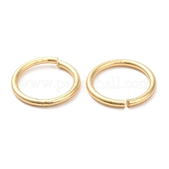 真鍮製オープンタイプ丸カン  ラウンド  18KGP本金メッキ  18ゲージ  12x1mm  内径：10mm&nbsp;X-KK-F855-07G