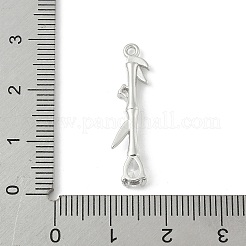Brass Micro Pave Cubic Zirconia Pendants&nbsp;KK-M326-13B-P
