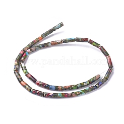 Synthetic Gold Line Imperial Jasper Beads Strands&nbsp;G-D0006-A03