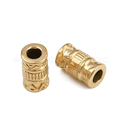 304ステンレススチールビーズ  イオンプレーティング（ip）  コラム  18KGP本金メッキ  8.5x5mm  穴：2.5mm&nbsp;STAS-K295-44G