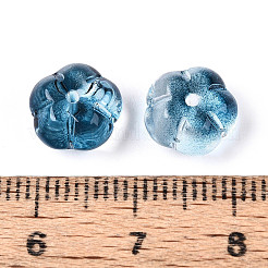 Transparent Glass Flower Beads&nbsp;GLAA-T030-04G