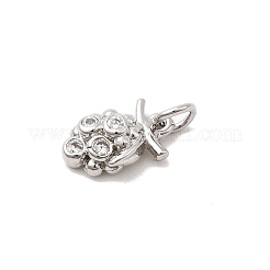 Brass Micro Pave Cubic Zirconia Charms&nbsp;KK-C139-24A-P