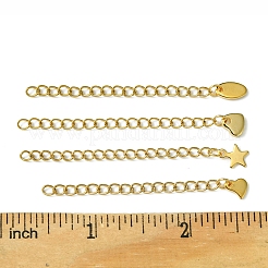 12Pcs 4 Styles 304 Stainless Steel Chain Extender&nbsp;FIND-FS0002-96A