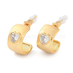 Brass Drawbench Stud Earrings&nbsp;LS-EJEW-L288-008G