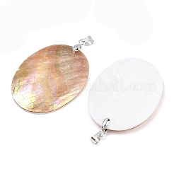 Natural Pink Shell Pendants&nbsp;KK-C135-07B