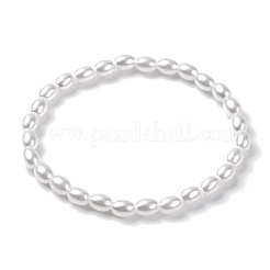 2Pcs Alloy Plastic Pearl Stretch Bracelets for Women&nbsp;BJEW-U011-03G
