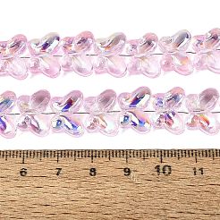Baking Paint Electroplate Transparent Glass Beads Strands&nbsp;EGLA-Q136-03A-09
