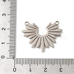 変色防止201ステンレススチールペンダント  ステンレス鋼色  太陽  21.5x27.5x1.5mm  穴：1.6mm&nbsp;STAS-B076-01P-06