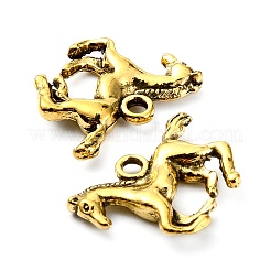 合金のチベット風チャーム  カドミウムフリー＆ニッケルフリー＆鉛フリー  馬  アンティーク黄金  14x19x3mm  穴：2mm  約640個/1000g&nbsp;TIBEP-T002-07AG-NR