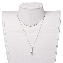 Brass Cubic Zirconia Pendant Necklaces&nbsp;NJEW-JN02619