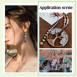 28Pcs 7 Styles Mixed Gemstone Pendants&nbsp;PALLOY-AB00215