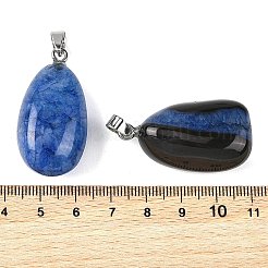 Natural Dyed & Heated Agate Tumbled Stone Pendants&nbsp;GG-K002-07E
