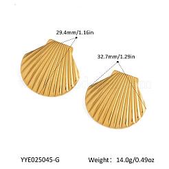 Fashionable Stainless Steel Shell Shape Stud Earrings&nbsp;IU5678-1