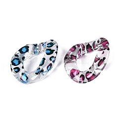 UV Plating Printed Transparent Acrylic Beads&nbsp;AC-CBAEEF4-21