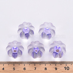 透明なアクリルビーズ  カボチャ  ライラック  17.5x16mm  穴：1.8mm  約183個/500g&nbsp;TACR-S154-19A-47