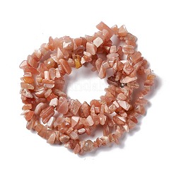 Natural Sunstone Chip Bead Strands&nbsp;G-M205-67