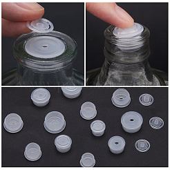 120セット6種類のプラスチック製防塵ボトルストッパー  ワインボトル用  ホワイト  13~19.5x10~11mm  20セット/スタイル&nbsp;AJEW-GF0008-16