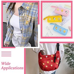 漫画猫型ドーナツ樹脂ラペルピンバック10個5色  バックパックの服に金色の真鍮バッジをペイントする  ミックスカラー  25x21mm  2個/カラー&nbsp;JEWB-CJ0003-07
