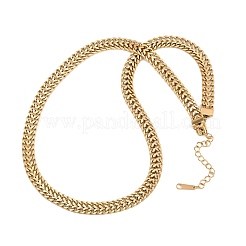 6.5MM 304 Stainless Steel Double Curb Chain Necklaces for Women&nbsp;NJEW-G179-07G