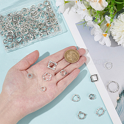 120Pcs 12 Styles Alloy Bead Frame&nbsp;FIND-WR0012-44