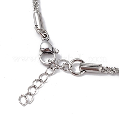 Non-Tarnish 304 Stainless Steel Bone Rope Chain Bracelet for Women&nbsp;BJEW-I311-01B-P