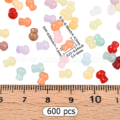 600Pcs Opaque Glass Beads&nbsp;SEED-PA0001-18
