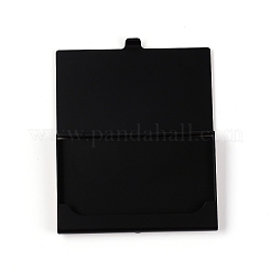 木製名刺stroageボックス  ステンレスフレーム付き  ハンドプッシュ式  長方形  バリーウッド  61x93x11mm&nbsp;AJEW-WH0189-57B