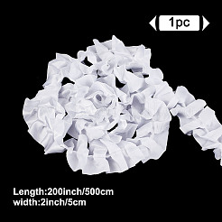 5m ポリエステルプリーツレースリボン  洋服アクセサリー  ホワイト  2インチ（50mm）  約5.47ヤード（5m）/ pc&nbsp;OCOR-WH0085-66B