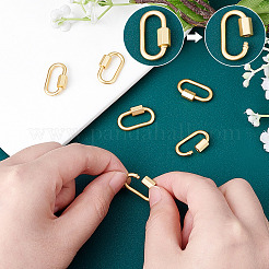 6Pcs Brass Screw Carabiner Lock Charms&nbsp;KK-FH0002-91
