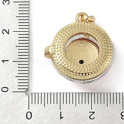 Brass Micro Pave Cubic Zirconia with Glass Pendents&nbsp;KK-Q815-04G