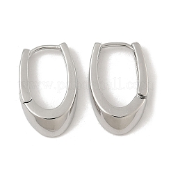 U字型真鍮フープピアス  プラチナメッキ  19x12x3.5mm&nbsp;EJEW-D320-14P