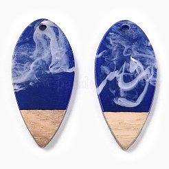 Opaque Resin & Walnut Wood Pendants&nbsp;RESI-T035-27-B01