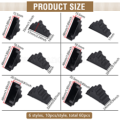 60Pcs 6 Styles Triangle Plastic Furniture Corner Guards&nbsp;AJEW-BC0007-84A