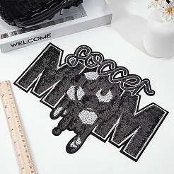 Sports Theme Sequin Embroidery Iron on/Sew on Patches&nbsp;PATC-GF0001-94A