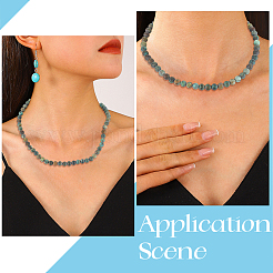 2 Strands Frosted Natural African Turquoise(Jasper) Round Beads Strands&nbsp;G-PA0001-33
