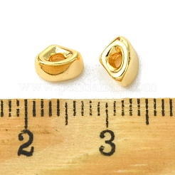 真鍮ビーズ  カドミウムフリー＆ニッケルフリー＆鉛フリー  三角形  18KGP本金メッキ  4.5x6x4mm  穴：1.6mm&nbsp;FIND-Z035-20G