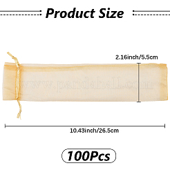 100Pcs Organza Drawstring Bags for Chinese Fan&nbsp;OP-GF0001-02B